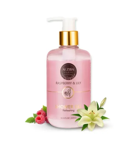 ALZIBA Cares Raspberry & Lily Refreshing Shower Gel Body Wash - 300 ML