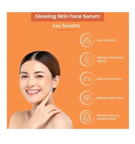 ALZIBA Cares Glowing Skin Face Serum With 20% Activated Vitamin C & Liquorice - 50ml