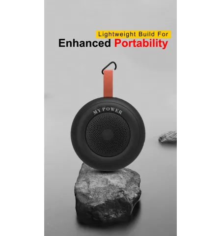 MyPower MS200 Portable Bluetooth speaker, Waterproof Speaker, High Sound Quality, Small size Black Color Speaker MS200