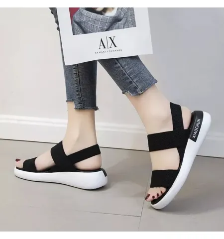 Elasticity Fashion Open Toe Women's Sandal Thick-soled Non-slip Summer Casual Sandal