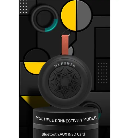 MyPower MS200 Portable Bluetooth speaker, Waterproof Speaker, High Sound Quality, Small size Black Color Speaker MS200