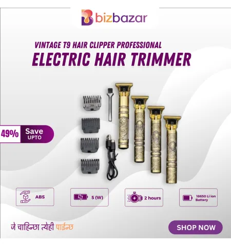 Vintage T9 Hair Clipper Professional Electric Hair Trimmer