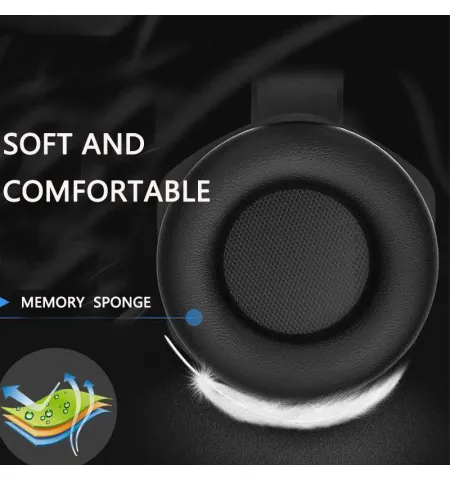 Soft head with 50 mm headphones speaker 3.5 mm and USB 2 meters wired game headphones