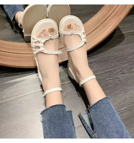 Luxury Flat New Gladiato Buckle Strap Fashion Sandal 2022 Flip Flops For Women's - Fashion | Women's Footwear |