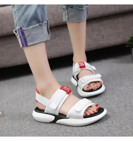 New Summer Heel Platform Women Sandals Fashion Letters Hook & Loop Mesh - Fashion | Women's Footwear |