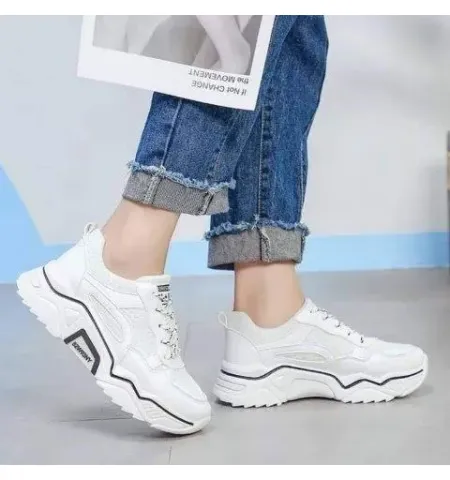 Fabulous Lace-Up Casual Sneakers For Women ( M-2 )