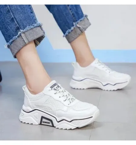 Fabulous Lace-Up Casual Sneakers For Women ( M-2 )