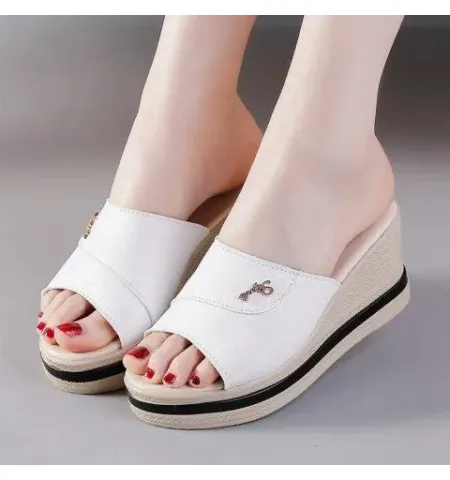 Fashion Flip Flops 7cm Women Shoes Slippers Platform Summer Shoes Open Toe Wedges Sandals