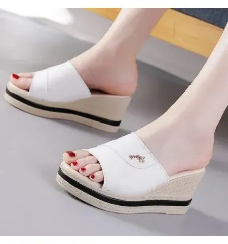Fashion Flip Flops 7cm Women Shoes Slippers Platform Summer Shoes Open Toe Wedges Sandals