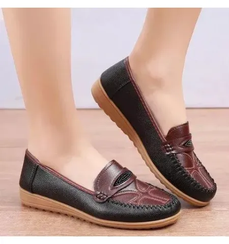 Womens Soft Sole Flats Round Toe Comfort Loafers Sequins Concise Shoes Breathable Lightweight Walking Shoes