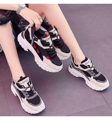 Breathable Lace-Up Casual Sneakers For Women ( 861-1 ) - Fashion | Women's Footwear | Sneakers For Women |