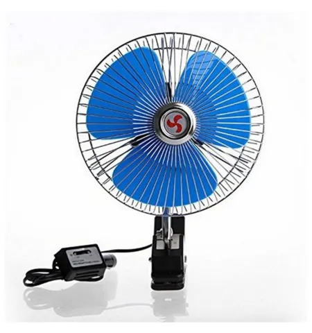 8 Inch 12V Dc Battery Clip And Screw Fan - Auto Rotation