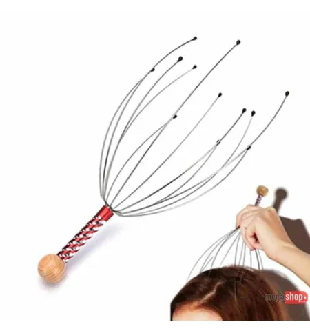 Head Massager Healing Neck Claw Massage Anti-stress Pain Relief Octopus Scalp Relax Spa Headache Stimulate Blood Circulate