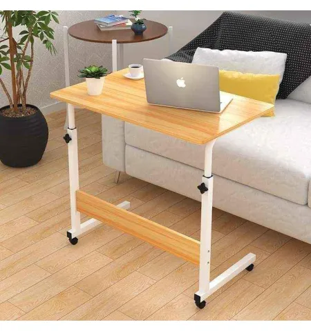 Large (60x40) Study Mobile Laptop Desk Adjustable Height Computer Wood Table Stand Bed Bedside Foldable Portable Multifunction Desk