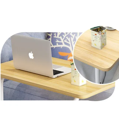 Large (60x40) Study Mobile Laptop Desk Adjustable Height Computer Wood Table Stand Bed Bedside Foldable Portable Multifunction Desk