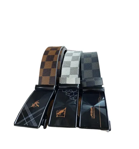 Stylish Trending Men's Genuine PU  Leather Automatic buckle belt ( Free pair of arm sleeves)