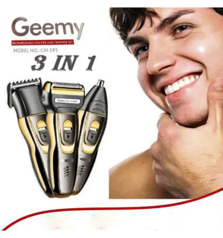 3 In 1 Geemy 595 Hair Trimmer, Beard Trimmer And Shaver