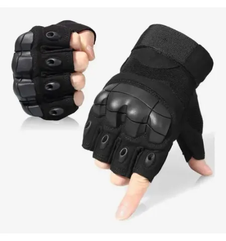 Military Tactical Hard Knuckle Half Finger Gloves