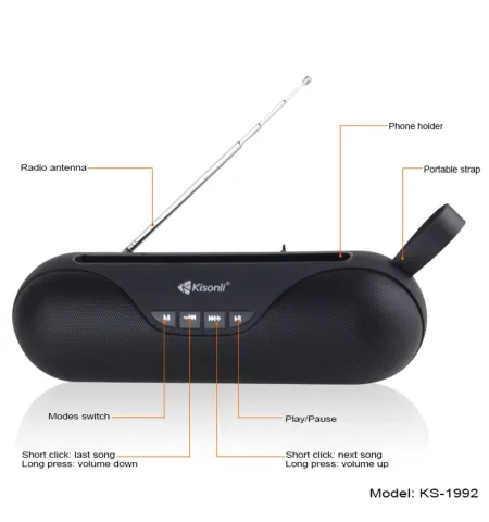 kisonli KS-1992 Wireless Bluetooth 4.0 Speaker