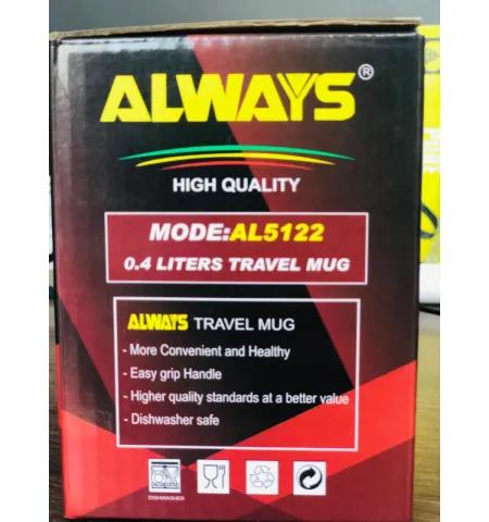 ALWAYS Travel Vacuum Mug - 0.4L - AL-5122