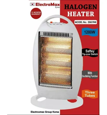 ElectroMax 3 Rod 1200W Halogen Heater