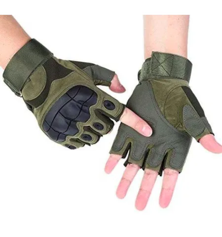 Military Tactical Hard Knuckle Half Finger Gloves
