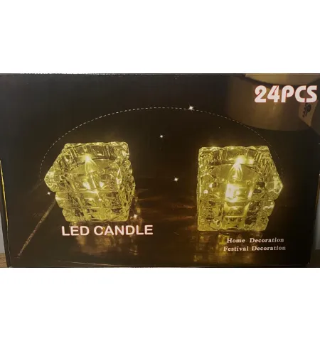 Battery operated LED Tihar Candles- Pack of 24