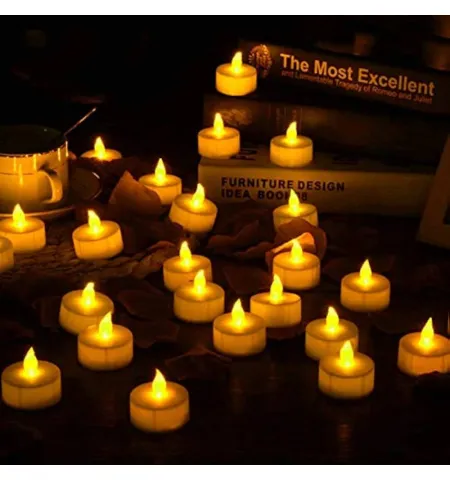 Battery operated LED Tihar Candles- Pack of 24