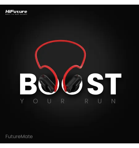 HiFuture Future Mate Headphones | Air Conduction Open-Ear | IPX5 Water Resistant | 8 Hours Playtime | 4 Mic ENC Calling Function