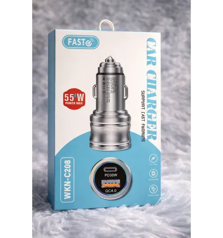 FAST WKN-C208 55W Dual-Port Fast Car Charger