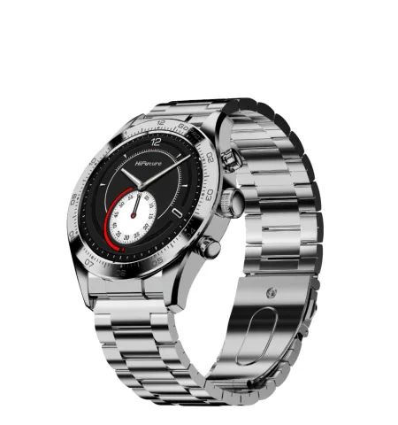 HiFuture Go-Pro2 Smartwatch | 1.32" Amoled Display | 1 ATM Water Resistance | Wireless Calling | 10 Days Battery Backup | Stainless Steel | Dual Core CPU | AI Enhanced Health Monitoring | Powered By Syntra AI