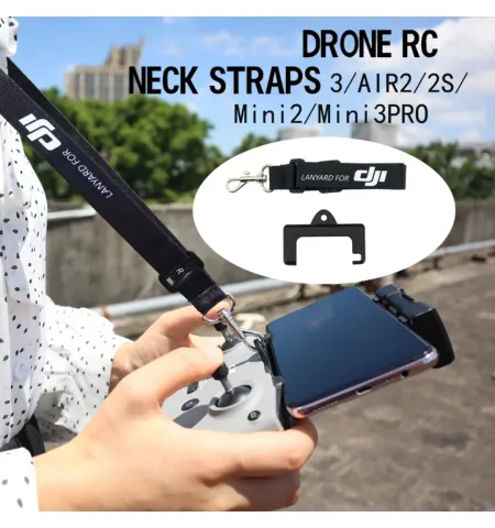 Lanyard with Fixed Clip Remote Control Neck strap Drone Accessories for DJI Mini 3 Pro/Mini 2/Air 2S/DJI FPV/Air 2/Mavic 3 RC-N1