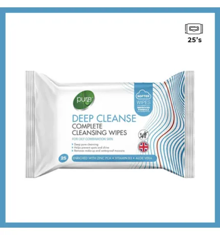 Pure Complete Deep Cleanse Wipes, 25's