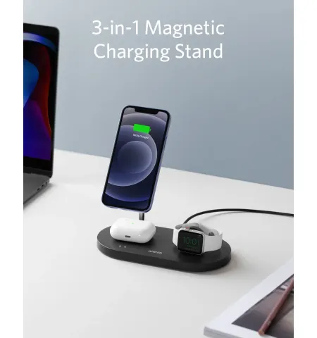 Anker 533 Magnetic Wireless Charger 3 in 1 stand