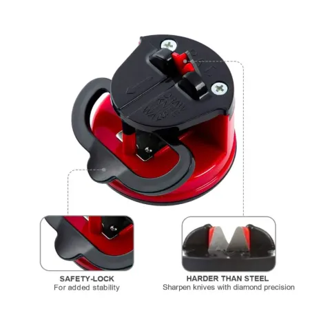 Knife Sharpener with Suction Base – Safe & Easy Sharpening Tool