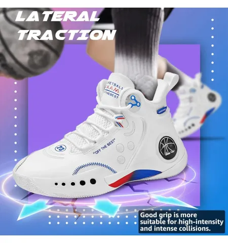 Men's Shoes Fashion Sneakers Breathable Running Shoes Mens Arch Support Basketball Shoes Non Slip Sport Shoes