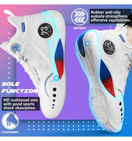 Men's Shoes Fashion Sneakers Breathable Running Shoes Mens Arch Support Basketball Shoes Non Slip Sport Shoes