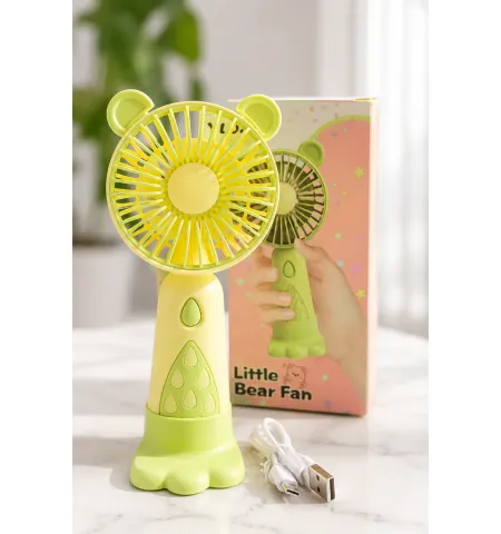 Cute Little Bear Handheld Fan – USB Rechargeable Portable Mini Fan-YL020A