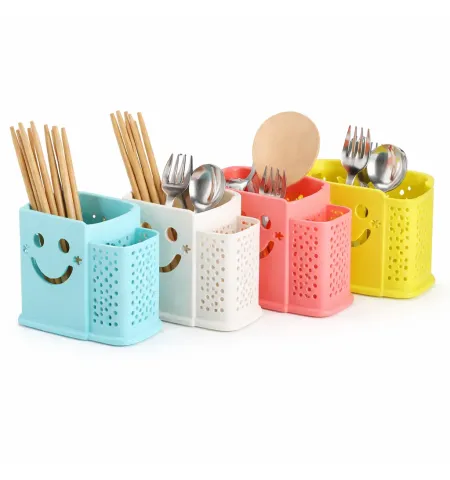Assorted 1 Pc Cutlery & Stationery Organizer – Multi-Section Plastic Storage Holder