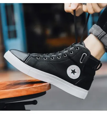 Men's Vintage High-Top Shoes | British Trend Boots
