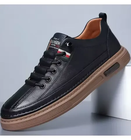 Men's Board Shoes | Fashion Black and White Male Casual Walking Footwear