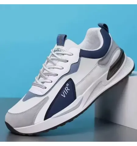 Casual Leather Shoes Lace Lightweight Comfortable Breathable Men's Walking Sneakers