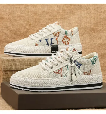Casual Sneaker Shoes for Men Summer Breathable Lace-Up Waterproof Pointed Toe