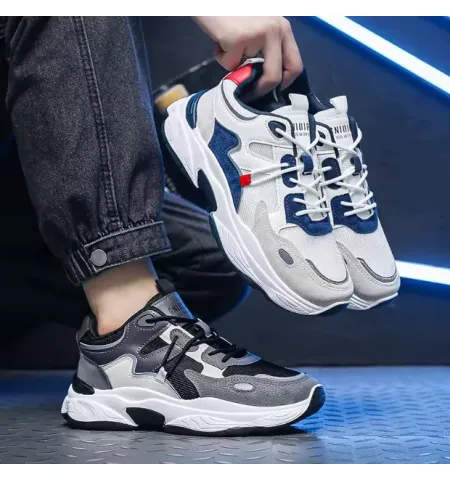 Men's Shoes New Mesh Breathable Wear-Resistant Versatile Sports Casual Running Trendy Sneakers