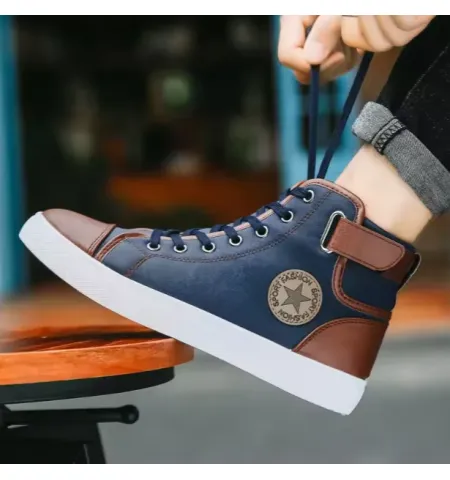 Men's Vintage High-Top Shoes | British Trend Boots