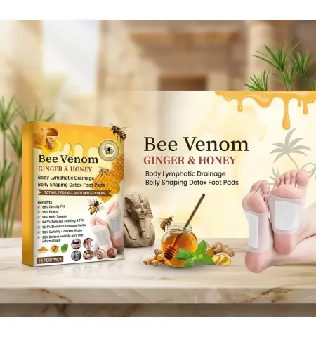 New Bee Venom Foot Patch for Detoxification (2 Pack x 20 Patches) Detox Patches For Feet Amazheal Detox Foot Patchess Bee Venom Foots Patch Pain Relief Stress Relief Sleep Patchess for Men & Women FP_41