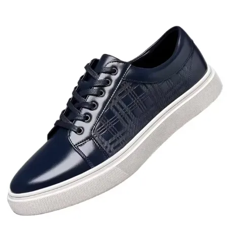 Leather New Arrival Skateboard Style Casual Men Shoes Lace up Breathable Slow Wind Walking Sports Running Shoes
