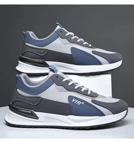 Casual Leather Shoes Lace Lightweight Comfortable Breathable Men's Walking Sneakers