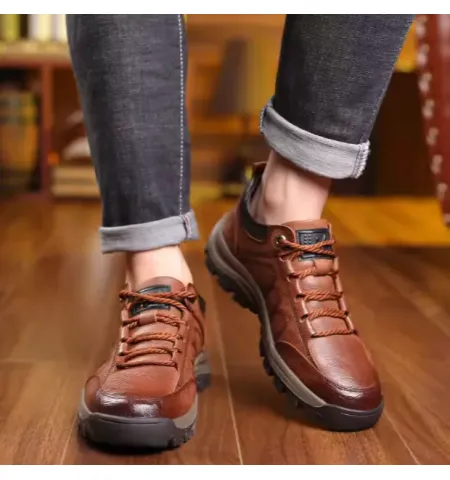 Leather Men Shoes Luxury Brand England Trend Casual Shoes Men Sneakers Italian Breathable Leisure Male Footwear Chaussure Homme
