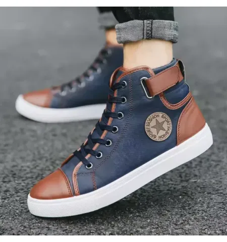 Men's Vintage High-Top Shoes | British Trend Boots